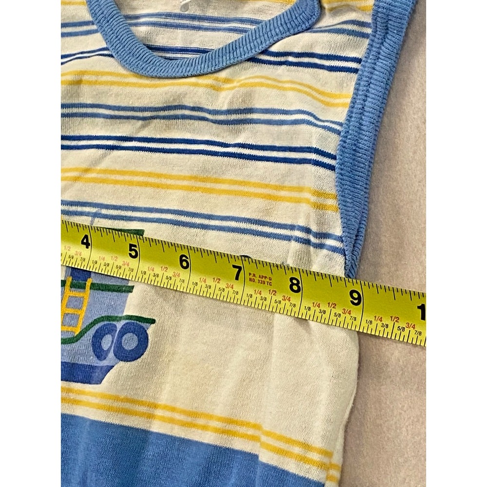 VTG Buster Brown Infant Knit‎ 1-Piece Romper Bodysuit 24M Boat Ahoy Blue Cotton - Picture 4 of 8